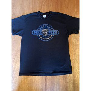 Y2K Vintage Detroit Bike Week Tee Jerzees XL Biker Harley Davidson